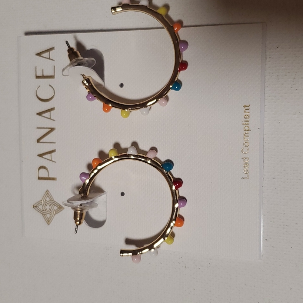Panacea multi color hoop earrings